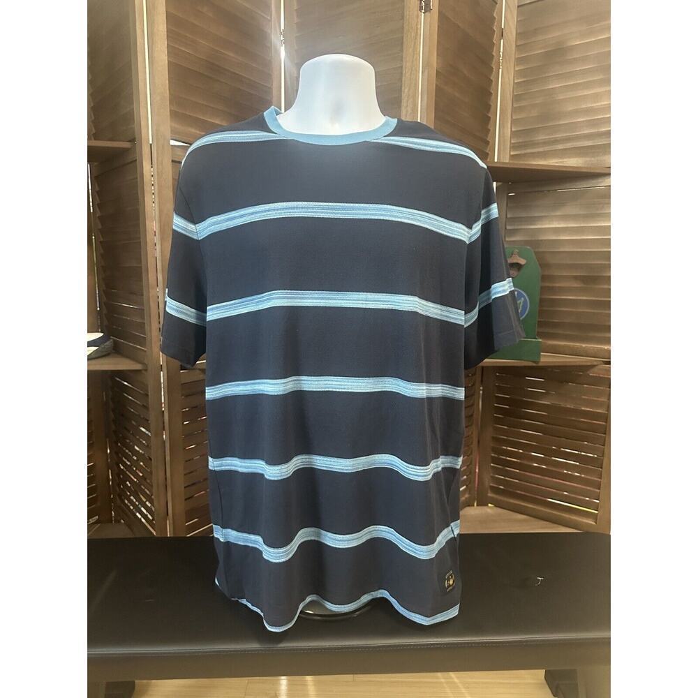 Scotch & Soda L Large Men’s Short Sleeve tshirt Blue Stripes NWT $58 MSRP
